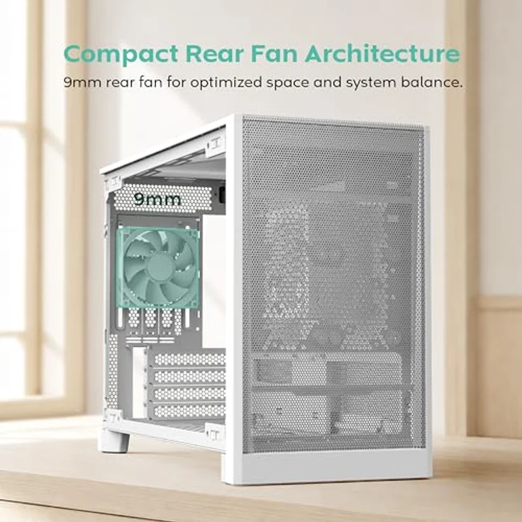 MONTECH PC-Gehäuse Montech TEN White, Tower-Gehäuse mit modularer Bauweise und exzellentem Airflow, Micro-ATX und Mini-ITX Unterstützung – Bild 10