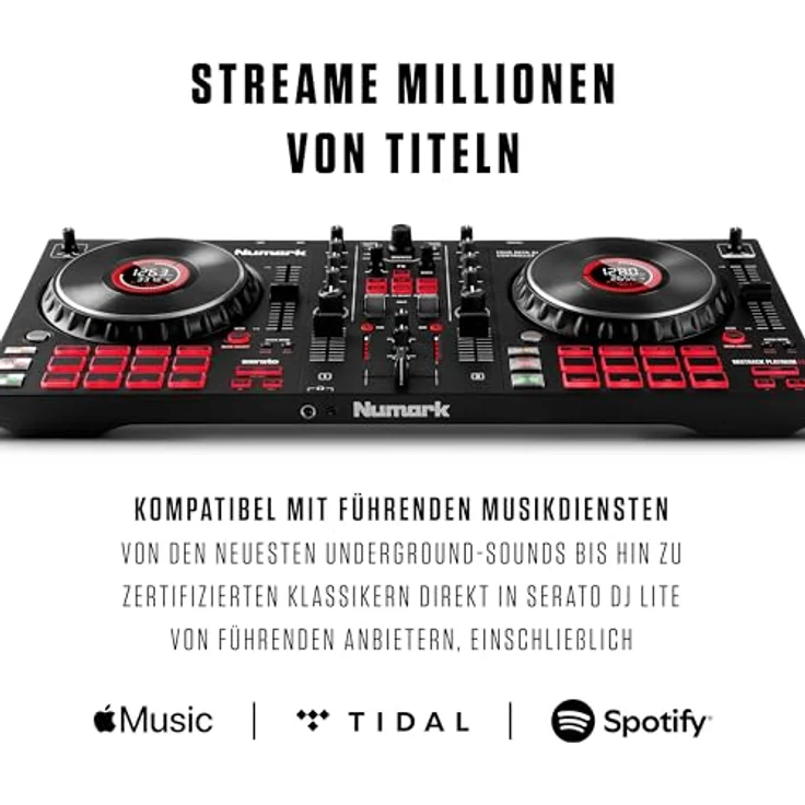 Numark Mixtrack Platinum FX - DJ-Controller für Serato DJ mit 4-Deck Kontrolle, DJ-Mixer, integriertem Audio Interface, Jogwheel-Displays und Effektpaddeln – Bild 7