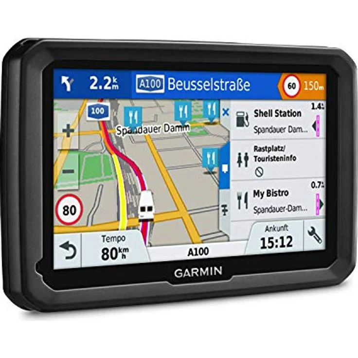 Garmin DEZL 580 LMT-D, 5" LKW-Navigationsgerät für Europa mit lebenslangen Karten-Updates, Schwarz/Grau – Bild 2