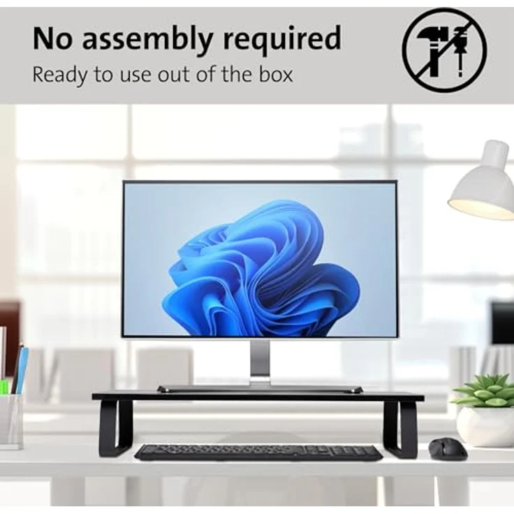 Kensington extrabreiter verstellbarer Monitorstand für Schreibtische, Tischaufsatz für große Bildschirme bis 32 Zoll, K55726EU – Bild 6