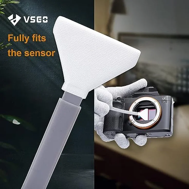 VSGO 24 Stück Sensor Reinigungsset, Trockene CCD-CMOS Reinigungsstäbchen für Nikon, Sony, Canon DSLR-Kameras, ergonomisches Design, 24mm Größe – Bild 3
