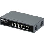 Intellinet 5-Port PoE++ Switch mit 4 Gigabit Ethernet-Ports und 1 RJ45 Gigabit Uplink-Port (5 Ports), Schwarz