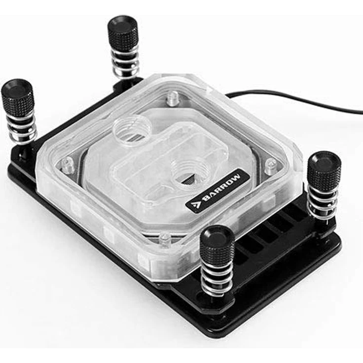 Barrow AMD CPU-Wasserkühler RGB, All-in-One Wasserkühlung für AM3+/AM4/FM2, Acryl - schwarz, vernickelte Kupferbodenplatte, individuelle RGB-Beleuchtung – Bild 2
