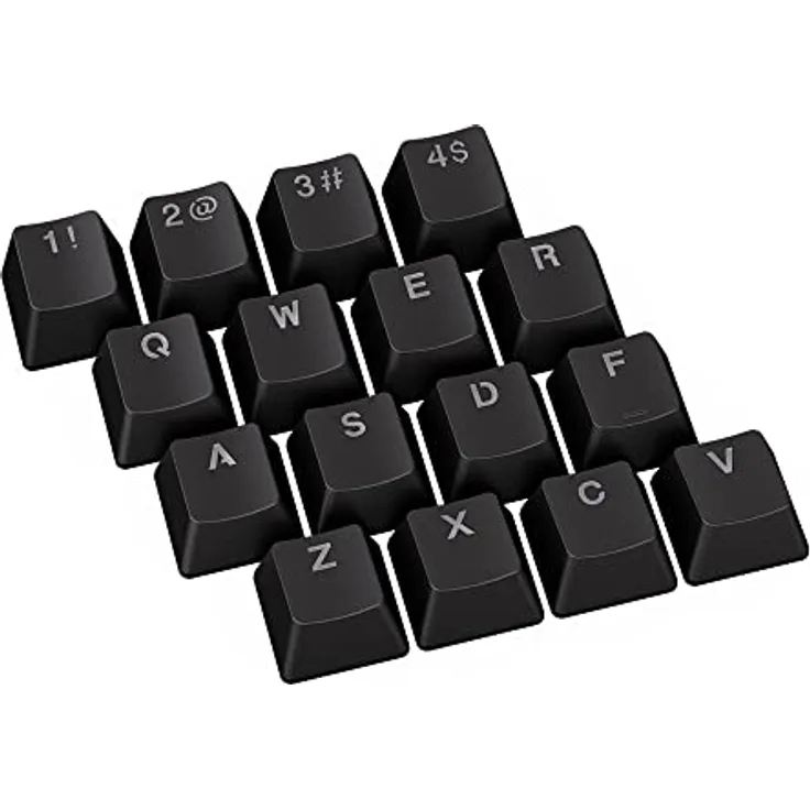 ENDORFY PBT Keycaps, Satz von 124 keycap, klare Schrift, haltbares und unauslöschliches PBT-Material, US ANSI-Layout | EY0E001, Schwarz