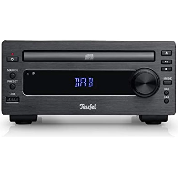 Teufel Kombo 11 Mini-Stereo-Anlage Stereo Lautsprecher Musik Sound Hochtöner Mitteltöner Bass Speaker DAB+ HiFi Soundanlage Schwarz, Auxiliary – Bild 2