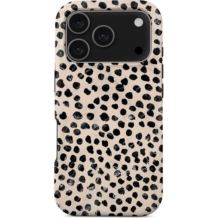 Burga Tough MagSafe Case Apple iPhone 17 Pro - Doppellagiger Schutz, Hochglanz-Oberfläche, Braun (Almond Latte)