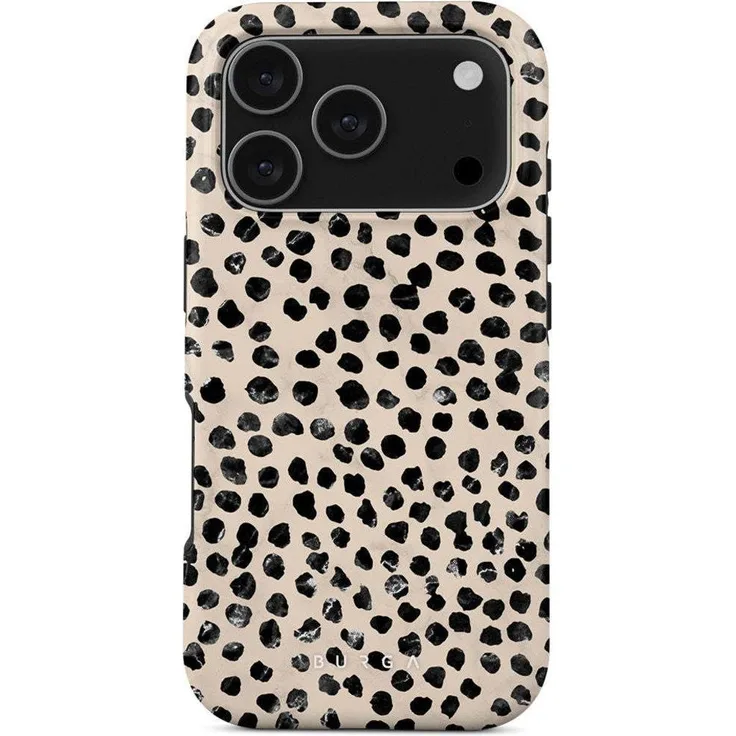 Burga Tough MagSafe Case Apple iPhone 17 Pro - Doppellagiger Schutz, Hochglanz-Oberfläche, Braun (Almond Latte)