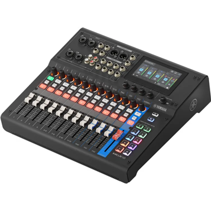 Yamaha MGX12 BK, 12-Kanal Digitalmischpult mit Bluetooth, integrierten DSP und 16-Spur Recording, Schwarz