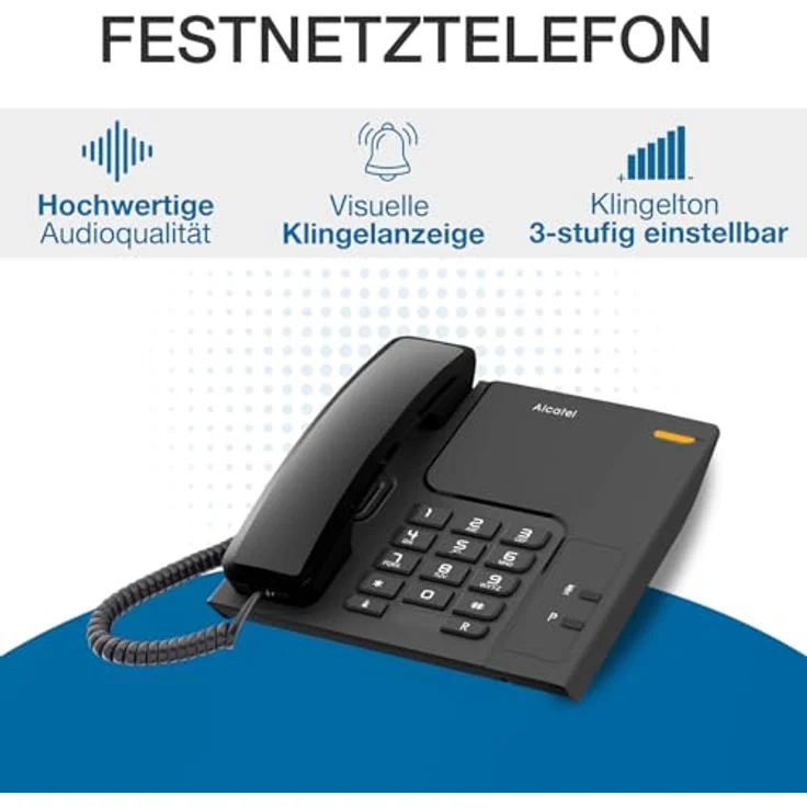 Alcatel T26 analoges Telefon Schwarz – Bild 3