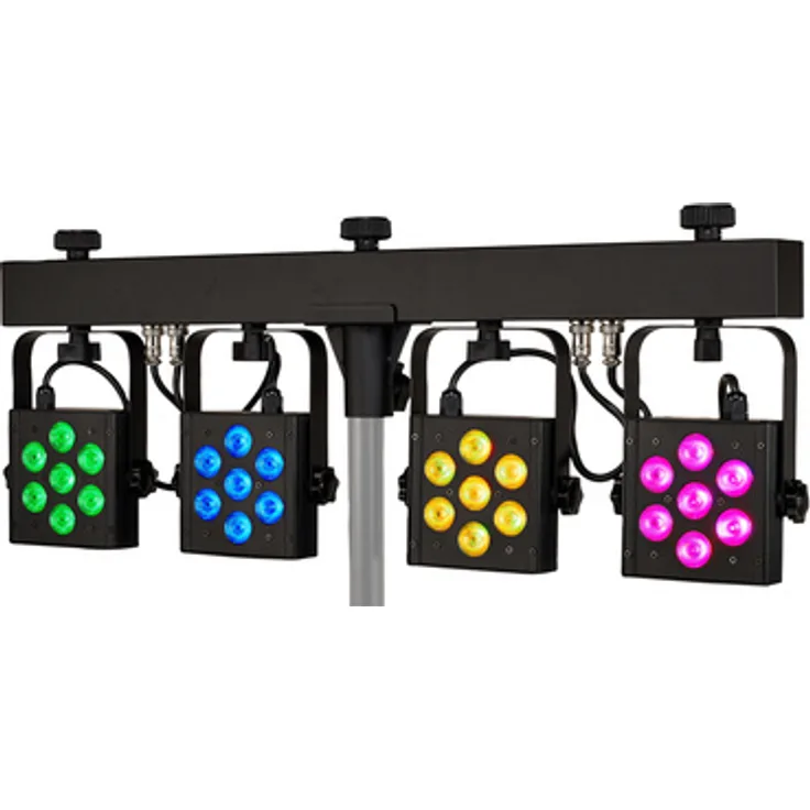 Stairville CLB5 RGB WW Compact LED Bar 5, DMX steuerbare LED-Leuchte mit 4x 7W RGB WW, inklusive Fernbedienung und Transporttasche