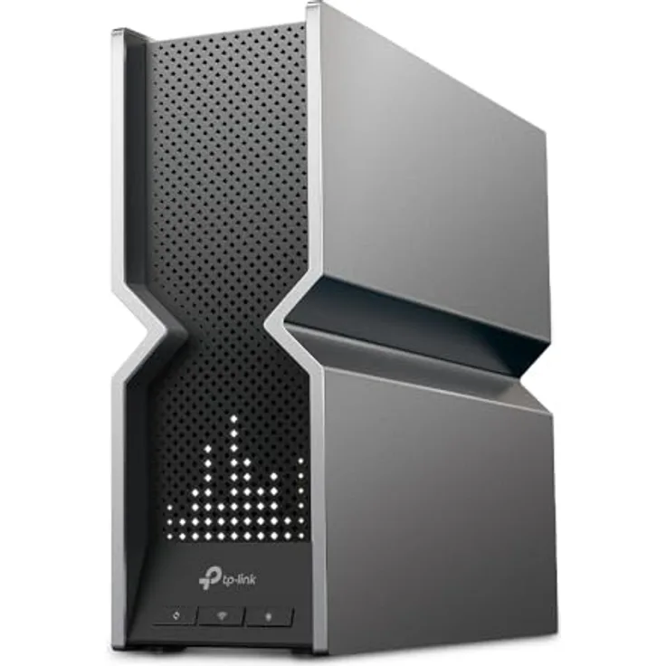 TP-Link Archer BE800 Wi-Fi 7 Router, BE19000 Tri-Band, 1× 10 Gbps Ethernet/Fiber Combo WAN/LAN Port + 1× 10 Gbps WAN/LAN Port + 4× 2.5 Gbps Ports + 1× USB 3.0 Port, LED-Bildschirm