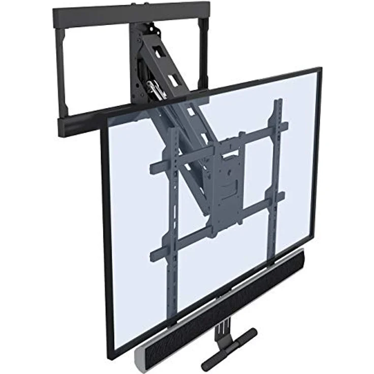 myWall HP55L TV-Wandhalter für Flachbildschirme 42“ – 65“ (107 – 165 cm) Tragkraft bis 28 kg, integrierte Gasdruckfeder, inkl. Halterung für Soundbar – Bild 2