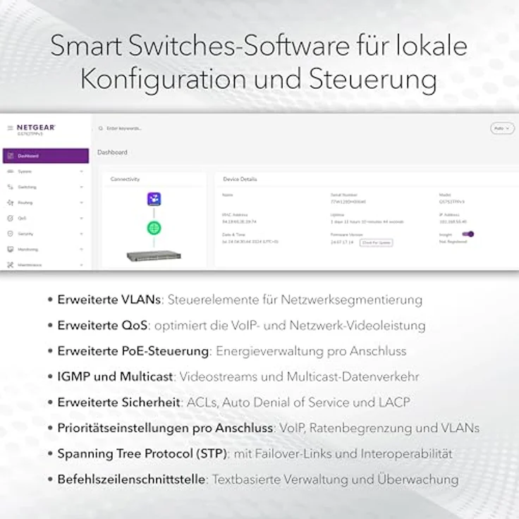 Netgear 24P GE Smart Switch W-10G SFP+, inkl. 3 Jahre Garantie auf Herstellungsfehler – Bild 4