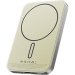 KU XIU 2025 Festkörper Powerbank für Magsafe, Qi2 15W, 5000mAh, 20W PD USB-C, ultra-slim 0.39", Titan