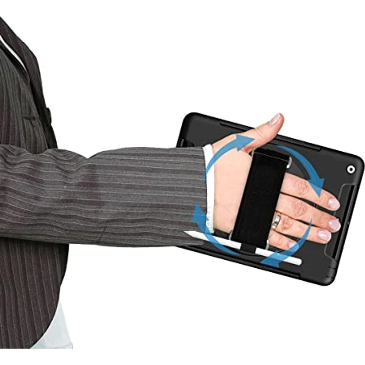 4smarts Rugged Grip Cover (Galaxy Tab Active 4 Pro), Tablet Hülle, Schwarz, extrem stossfest mit Standfunktion – Bild 2