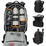 Lowepro ProTactic BP 450 AW III Kamerarucksack, 4 Zugriffspunkte, für Fotografen/Videografen, Volumen 28 l, mit Regenhaube, recyceltes Gewebe (GREEN LINE)
