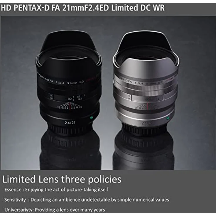 HD 28040 PENTAX-D FA 21mmF2.4ED Limited DC WR in Schwarz Ultra-Weitwinkel-Objektiv mit,Festbrennweite [Zur Verwendung Verwendung mit 35 mm Vollformat-DSLR-Kameras] – Bild 3