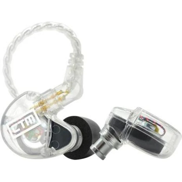 Clear Tune Monitors CTM CE220, In Ear Monitor-Kopfhörer mit 2 Balanced Armature Treibern, kraftvollem Bass, klaren Höhen, ergonomischer Passform, Farbe: Clear, kabelgebunden