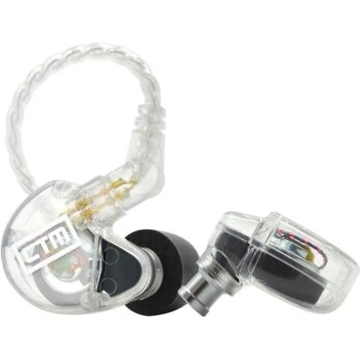 Clear Tune Monitors CTM CE220, In Ear Monitor-Kopfhörer mit 2 Balanced Armature Treibern, kraftvollem Bass, klaren Höhen, ergonomischer Passform, Farbe: Clear, kabelgebunden