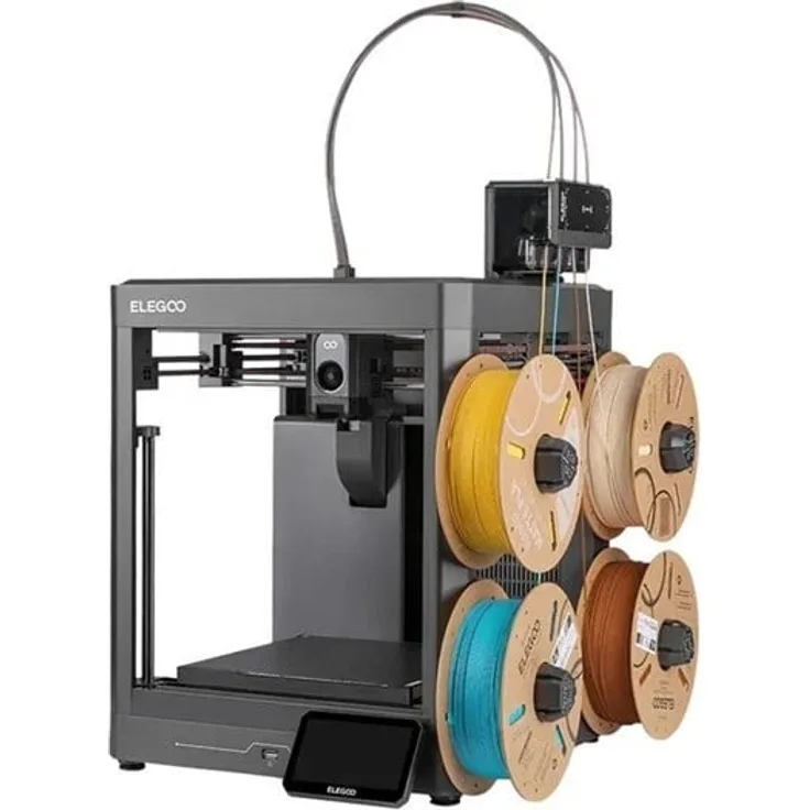 Elegoo Centauri 2 Combo 3D Printer, CoreXY FDM Drucker mit 256x256x256 mm Bauvolumen, 350°C Düsen und Wi-Fi Connectivity