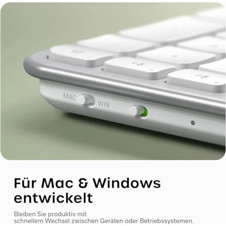 Satechi Slim EX3 Kabellose Tastatur, Kompakte Bluetooth-Tastatur mit Full-Size-Layout, Numpad und USB-C-Laden, Silber – Bild 9
