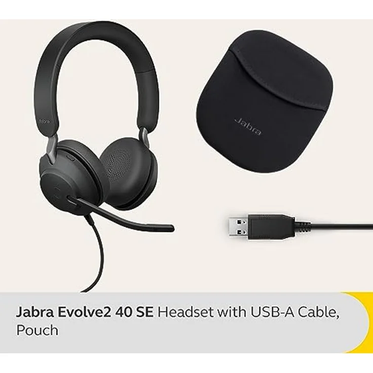 Jabra Evolve2 40 SE USB-A Stereo MS Black – Bild 2