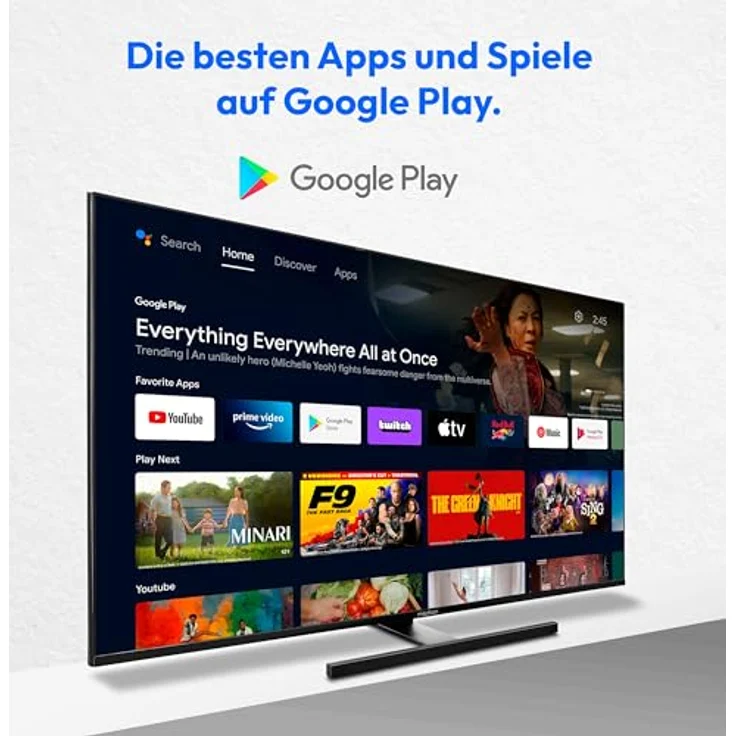 MEDION X15576 (MD 31258) 138,8 cm (55 Zoll) QLED Fernseher, Android TV, 4K, Dolby Vision HDR, Dolby Atmos & DTS X, Subwoofer, Netflix, Prime Video, Smart TV – Bild 3