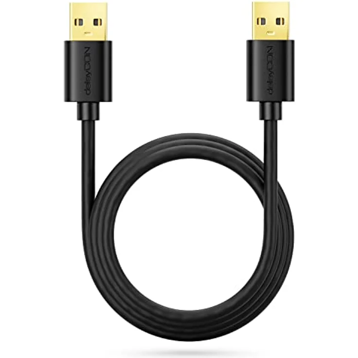 deleyCON 0,5m USB 2.0 High Speed Kabel, USB A-Stecker zu USB A-Stecker, bis zu 480 Mbps, schwarz – Bild 5