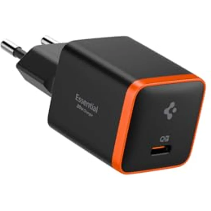 Spigen 30W USB-C auf Mini Adapter - Schnellladegerät mit Samsung PPS für iPhone & Android & iPad & MacBook Type-C EE301 Black