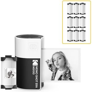 Bild für KODAK Memo Shot ERA Kinder-Sofortbildkamera und Foto-Etikettendrucker, Weiß (300 dpi, Thermal-Inkless-Technologie, One-Touch-Etikettenpatrone)