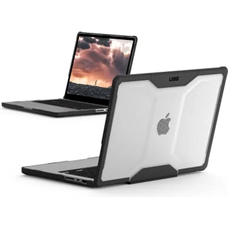 Urban Armor Gear Plyo Case für das Apple MacBook Pro 14" Zoll (M1-2021) Hülle [Sturzfeste Schutzhülle nach US-Militärstandard, Integrierte Lüftungsschlitze] Ice (transparent), 134000114343