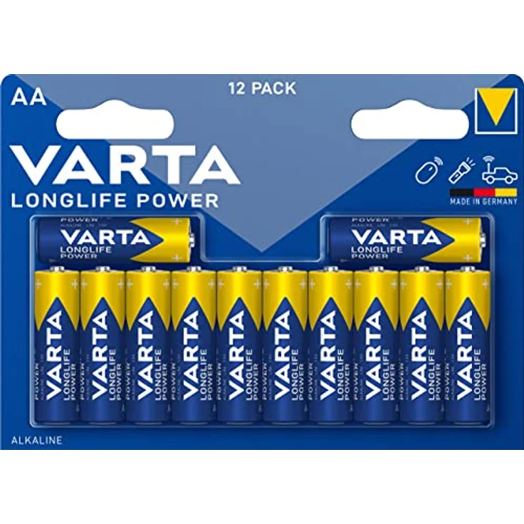 VARTA Longlife Power Batterie AA Mignon Alkaline Batterien LR6, 12er Pack – Bild 2