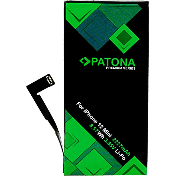 Patona Premium Akku für Apple iPhone 12 Mini (A2176 A2398 A2399 A2400 A2471) mit Werkzeugset, 2227 mAh, Li-Polymer