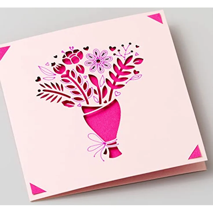 Cricut Insert Cards Princess R10, Kartenset in Tulpenblau und Puder, für personalisierte Grußkarten mit tiefenwirksamen Einlegern – Bild 7