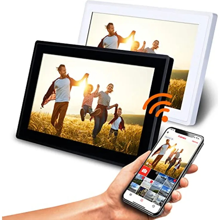 Rollei Smart Frame WiFi 100 in weiß. 10.1 Zoll digitaler Bilderrahmen mit WiFi-Funktion zur Wiedergabe Ihrer Fotos und Videos mit Ton.