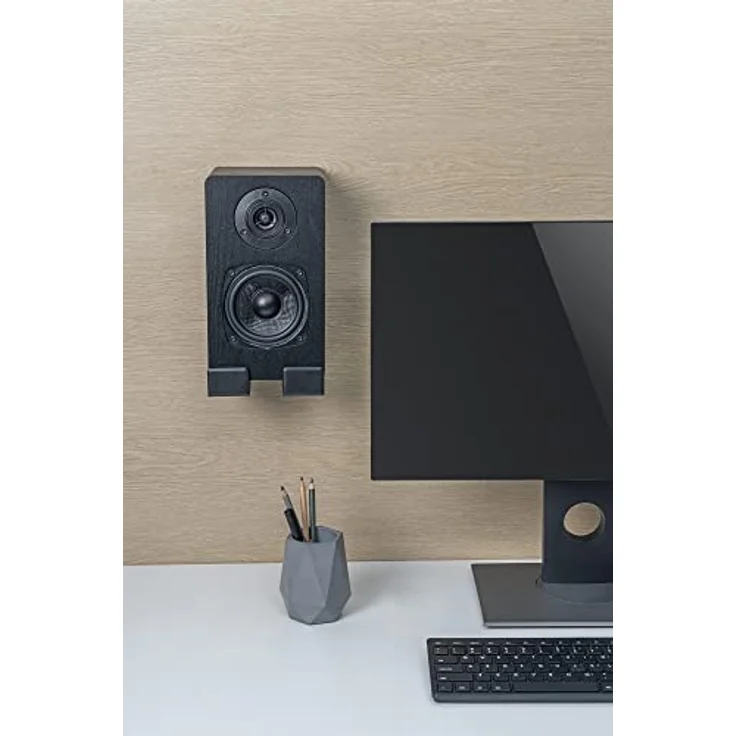 SCHWAIGER LWHSB1515 51 Soundbar-Wandhalter Lautsprecherboxen-Halterung Boxenaufhängung Lautsprecher-Montage Boxenhalter Set bis max. 15kg inkl. Montagematerial, schwarz – Bild 2