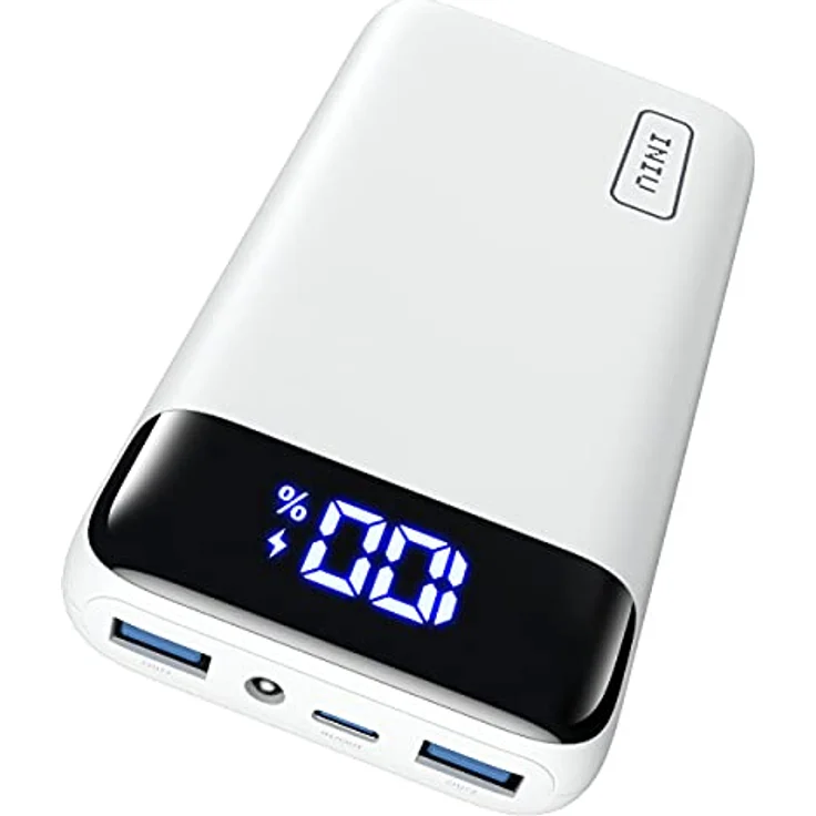 INIU Powerbank, Kompakte LED-Anzeige 20000mAh Externer Akku mit Dualer 3A Ausgängen und USB-C Eingang, Power Bank für Handy iPhone 11 X 8 Samsung S10 Huawei P20 Xiaomi Oppo iPad Tablet Laptop-Akkus – Bild 1