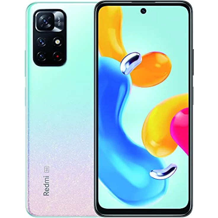 Xiaomi Redmi Note 11S 5G Smartphone, MTK Dimensity 810, 33 W Pro Fast Charging, 50 MP AI Dreifachkamera, NFC, 4+128 Blau Stern (Version) – Bild 1