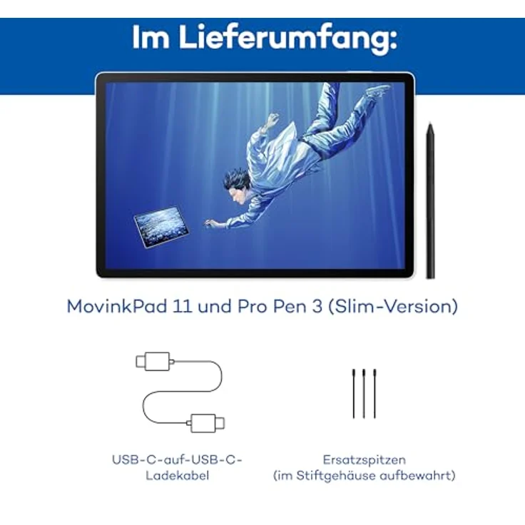 Wacom MovinkPad Pro portable 14, Grafiktablett mit 14 Zoll Display, grau – Bild 7