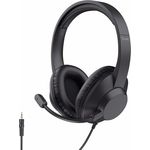 Trust Ayda Max PC Headset Over-Ear, Mikrofon 3.5mm, 1,80 m Kabel, verstellbarer Kopfbügel, 85% Recyclingkunststoff, schwarz