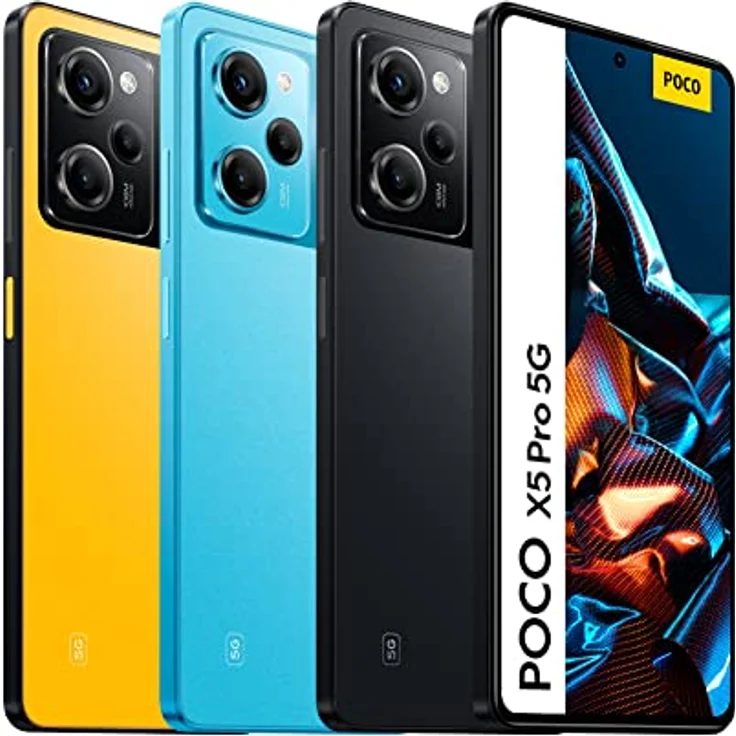 Xiaomi POCO X5 Pro 5G Smartphone+Kopfhörer, 6+128GB Handy ohne Vertrag, 6.67" 120Hz FHD + AMOLED DotDisplay, 108MP Hauptkamera, 5000mAh, 67W Turbo Charge, Yellow (DE Version++2 Jahre Garantie) – Bild 4