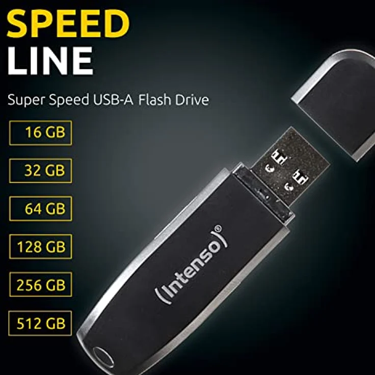 Intenso Speed Line - 2x128GB Speicherstick - USB-Stick 3.2 Gen 1x1, schwarz – Bild 2