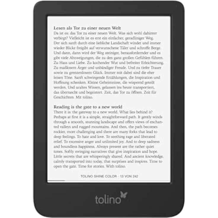 Tolino Shine Color E-Reader - 6 Zoll HD Display (1.448 x 1.072 Pixel), 16 GB Speicher, 173 g leicht – Bild 2