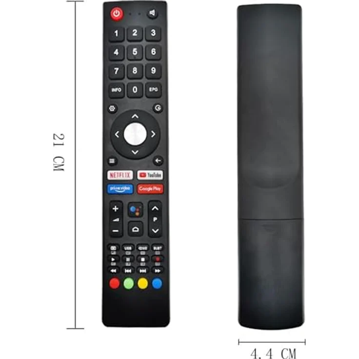 Mycotech Fernbedienung für CHiQ SABA und Changhong Smart-TV, Infrarot mit Direktwahltasten für Netflix, YouTube, Prime Video und Google Play – Bild 3