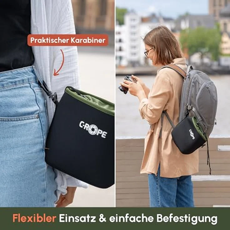 C-Rope Kamerabeutel XS, Neopren mit Fleece-Fütterung, wasserabweisend, optimaler Schutz für Kamera und Zubehör – Bild 5