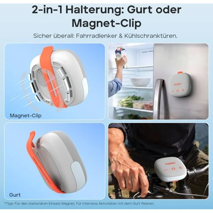 Tribit StormBox Micro 3, Bluetooth Lautsprecher mit 13W XBass Sound, IP68 wasserdicht, 24 Std. Akkulaufzeit, Bluetooth 6.0, TWS, Fahrradlautsprecher mit Gurt & Magnetfixierung – Bild 2