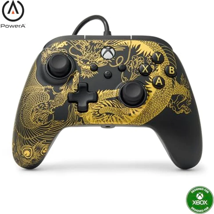 PowerA Advantage kabelgebundener Controller für Xbox Series X|S - Drache & Phönix, 3-Wege-Trigger-Locks, Doppel-Vibrationsmotoren, Immersive Impulsauslöser – Bild 1