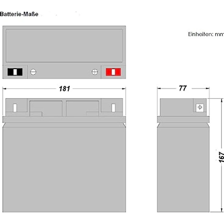 Effekta BT12-18 12V 18Ah Blei Akku / Blei-Vlies Akku AGM VRLA – Bild 2