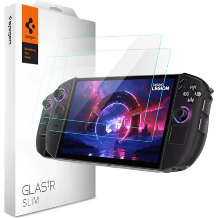 Spigen Glas.tR Slim Schutzfolie, 2 Stück, kompatibel mit Lenovo Legion Go Gen 2, kratzfest, 9H Härte, kristallklar – Bild 1