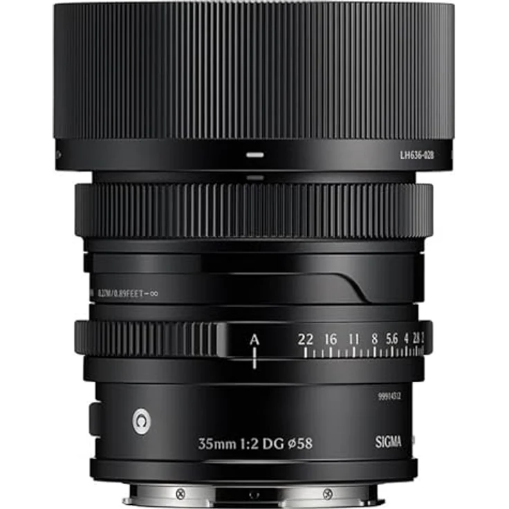SIGMA 35mm f/2 DG Noir Contemporary, Weitwinkel-Objektiv kompatibel mit Sony E, inklusive Bouchons und Pare-soleil – Bild 1